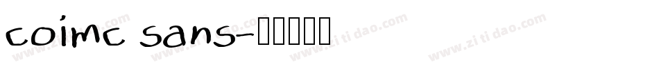 coimc sans字体转换